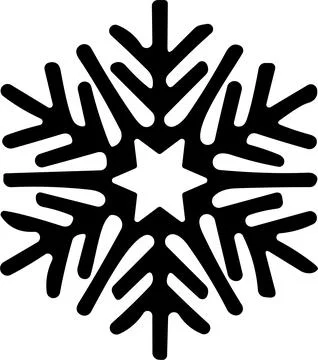 Snowflakes thin line icon. simple snowflake, for report, presentation, diag.. Stock-Illustration