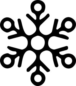 Snowflakes thin line icon. simple snowflake, for report, presentation, diag.. Stock Illustration