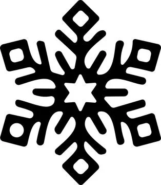 Snowflakes thin line icon. simple snowflake, for report, presentation, diag.. Stock Illustration