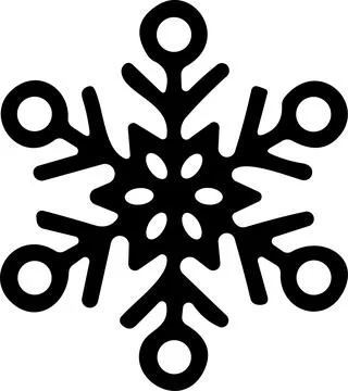 Snowflakes thin line icon. simple snowflake, for report, presentation, diag.. Stock Illustration
