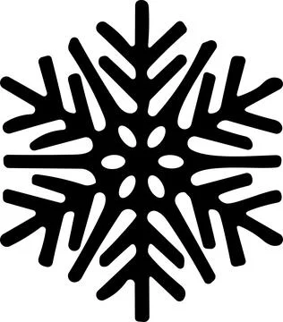 Snowflakes thin line icon. simple snowflake, for report, presentation, diag.. Stock Illustration