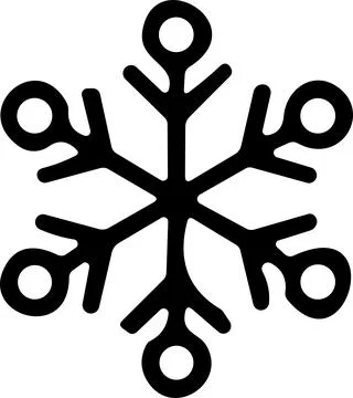 Snowflakes thin line icon. simple snowflake, for report, presentation, diag.. Stock Illustration