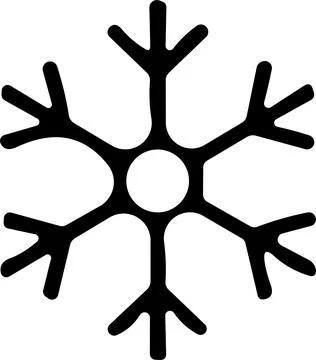 Snowflakes thin line icon. simple snowflake, for report, presentation, diag.. Stock Illustration