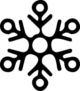 Snowflakes thin line icon. simple snowflake, for report, presentation, diag.. Stock Illustration