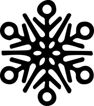 Snowflakes thin line icon. simple snowflake, for report, presentation, diag.. Stock Illustration