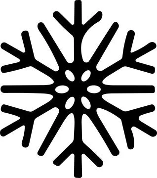 Snowflakes thin line icon. simple snowflake, for report, presentation, diag.. Stock Illustration