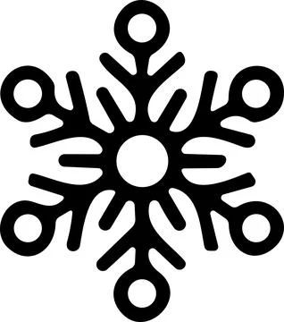 Snowflakes thin line icon. simple snowflake, for report, presentation, diag.. Stock Illustration
