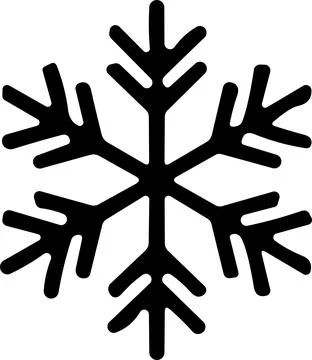 Snowflakes thin line icon. simple snowflake, for report, presentation, diag.. Stock Illustration