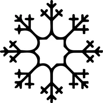 Snowflakes thin line icon. simple snowflake, for report, presentation, diag.. Stock Illustration
