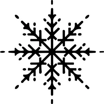 Snowflakes thin line icon. simple snowflake, for report, presentation, diag.. Stock Illustration