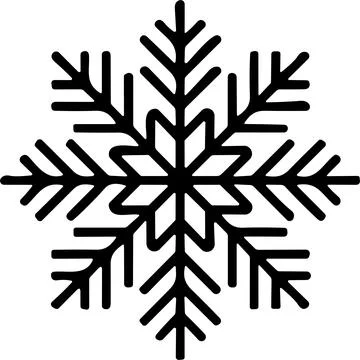 Snowflakes thin line icon. simple snowflake, for report, presentation, diag.. Stock Illustration