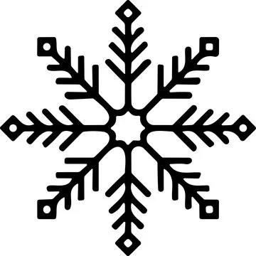 Snowflakes thin line icon. simple snowflake, for report, presentation, diag.. Stock Illustration