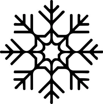 Snowflakes thin line icon. simple snowflake, for report, presentation, diag.. Stock Illustration