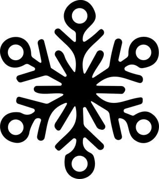 Snowflakes thin line icon. simple snowflake, for report, presentation, diag.. Stock Illustration