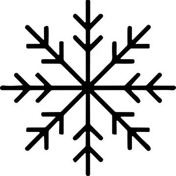 Snowflakes thin line icon. simple snowflake, for report, presentation, diag.. Stock Illustration