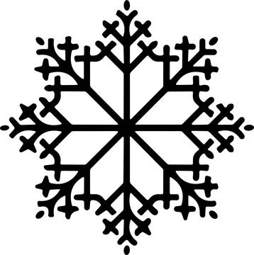 Snowflakes thin line icon. simple snowflake, for report, presentation, diag.. Stock Illustration