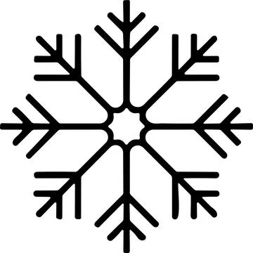 Snowflakes thin line icon. simple snowflake, for report, presentation, diag.. Stock Illustration