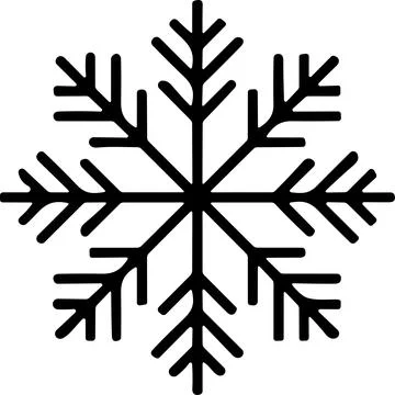 Snowflakes thin line icon. simple snowflake, for report, presentation, diag.. Stock Illustration