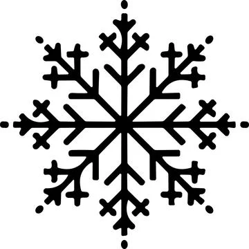 Snowflakes thin line icon. simple snowflake, for report, presentation, diag.. Stock Illustration