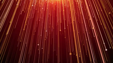 Snowflakes trails falling elegant on red background for christmas concept looped Stock Footage 346360590
