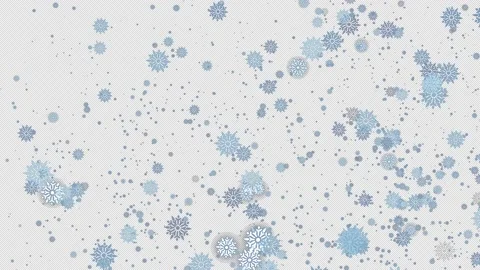 Snowflakes transition on alpha background in 4K Stock Footage 237683235