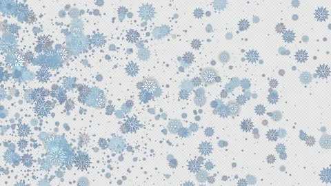 Snowflakes transition on alpha background in 4K Stock Footage 237683325