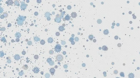 Snowflakes transition on alpha background in 4K Stock Footage 237683375