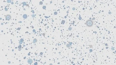 Snowflakes transition on alpha background in 4K Stock Footage 237683694