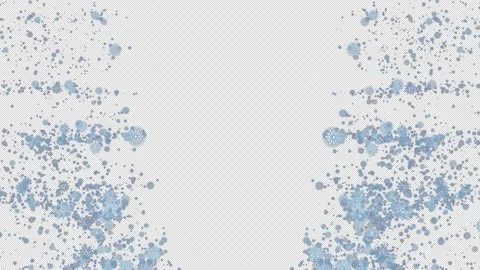 Snowflakes transition on alpha background in 4K Stock Footage 237683918