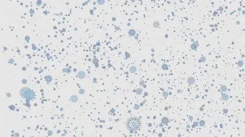 Snowflakes transition on alpha background in 4K Stock Footage 237683930