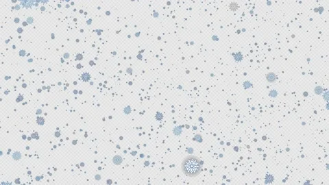 Snowflakes transition on alpha background in 4K Stock Footage 237683962