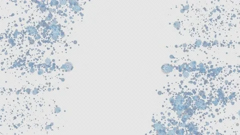 Snowflakes transition on alpha background in 4K Stock Footage 237684131