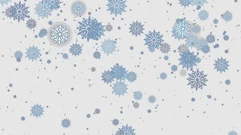 Snowflakes transition on alpha background in 4K Stock Footage 237684137