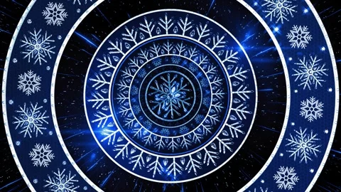 Snowflakes Tunnel Background Vidéo 342578982