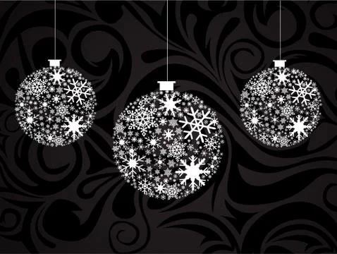 Snowflakes vector illustration art Stock Illustration