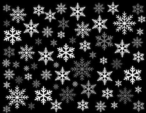 Snowflakes vector illustration art Stock Illustration