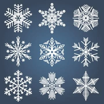 Snowflakes Vector illustration Illustrazione stock