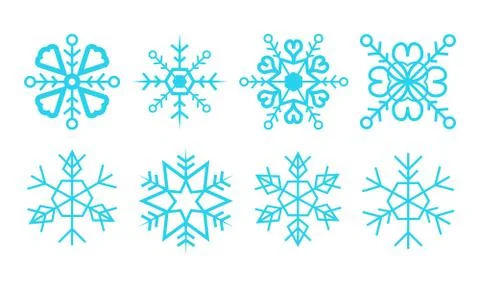 Snowflakes Vector Package Stock Illustration