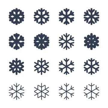 Snowflakes vector set Stock Illustration