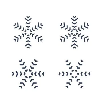 Snowflakes vector set Stock Illustration