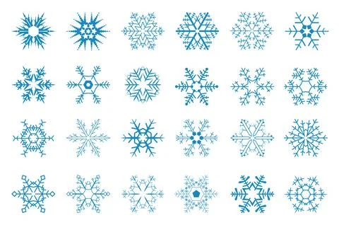 Snowflakes Vector Set Stock Illustration