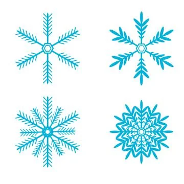 Snowflakes vector set. snow flake icon Stock Illustration