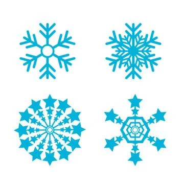 Snowflakes vector set. snow flake icon Stock Illustration