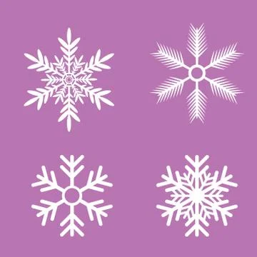 Snowflakes vector set. snow flake icon Stock Illustration