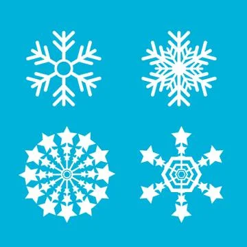 Snowflakes vector set. snow flake icon Stock Illustration