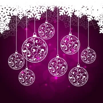 Snowflakes violet background Stock-Illustration