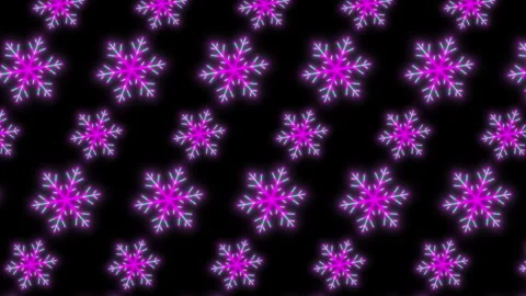 Snowflakes VJ Texture In Neon Style Stock Footage 259068444
