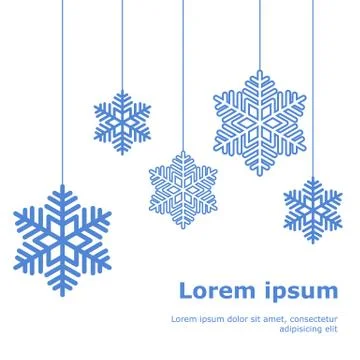 Snowflakes on white background Stock-Illustration