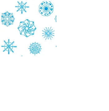 Snowflakes on a white background. Seamless pattern. Vector stock illustration Stock Illustration