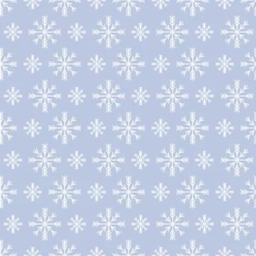 Snowflakes. White crystals. Seamless vector pattern. Lilac background. 스톡 일러스트